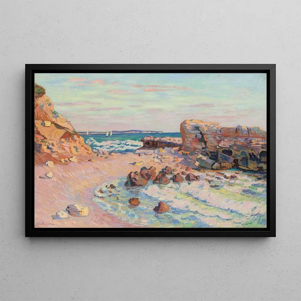 La Pierrière, Saint-Palais, rising tide - Armand Guillaumin — framed artwork on a wall