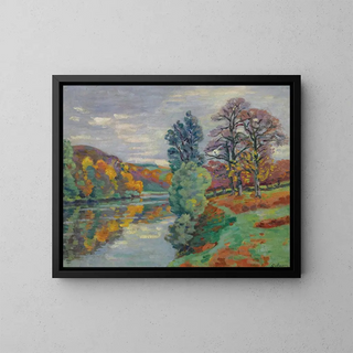 La Roche De L’echo, Crozant (1913) - Armand Guillaumin — framed artwork on a wall