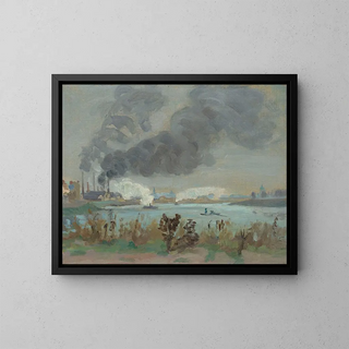 La Seine à Ivry - Armand Guillaumin — framed artwork on a wall