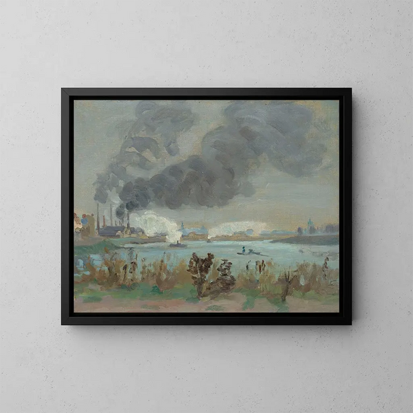 La Seine à Ivry - Armand Guillaumin — framed artwork on a wall