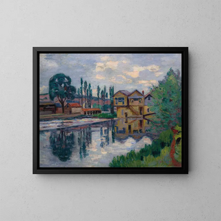 La scierie de Poitiers - Armand Guillaumin — framed artwork on a wall