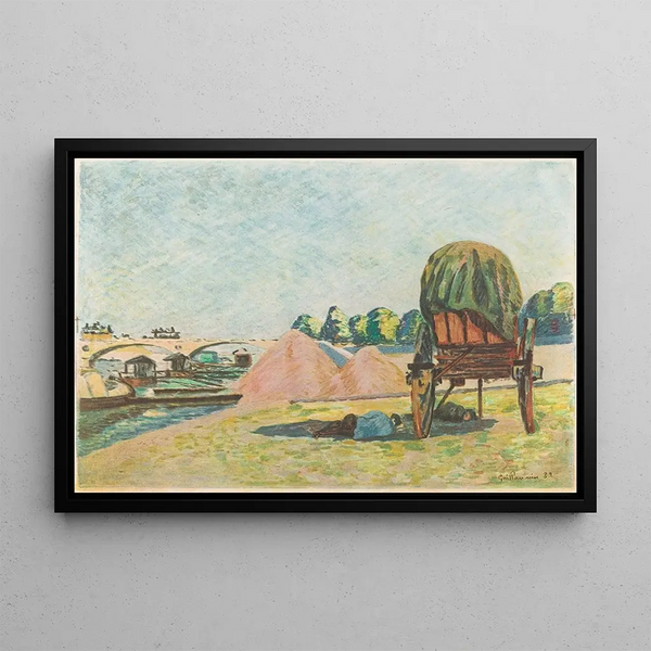 Landscape Painting - Armand Guillaumin — framed artwork on a wall