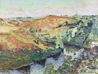 Landscape Painting at Crozant - Armand Guillaumin — artwork view