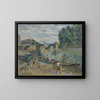 The Pont de Sully, Paris - Armand Guillaumin — framed artwork on a wall