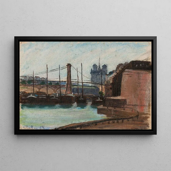 Le Pont d'Austerlitz - Armand Guillaumin — framed artwork on a wall