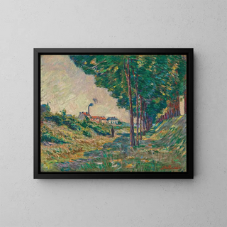 The towpath, Charenton, Île-de-France - Armand Guillaumin — framed artwork on a wall