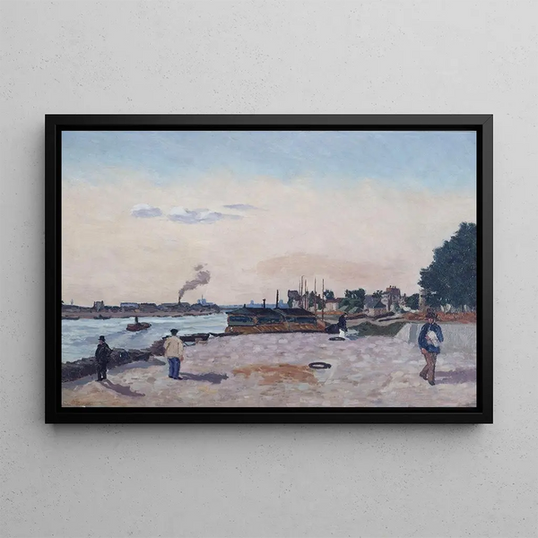 Le quai de Bercy - Armand Guillaumin — framed artwork on a wall
