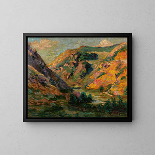 Les Carrières de la Lude - Armand Guillaumin — framed artwork on a wall