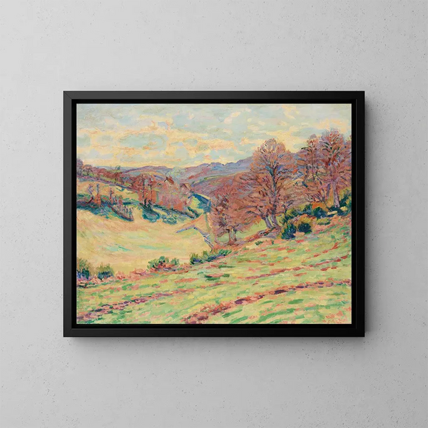 Les grandes gouttes du soir - Armand Guillaumin — framed artwork on a wall
