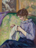 Madame Guillaumin sewing - Armand Guillaumin — artwork view
