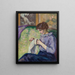 Madame Guillaumin sewing - Armand Guillaumin — framed artwork on a wall