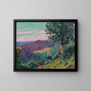 Landscape Painting of Crozant - Armand Guillaumin — framed artwork on a wall