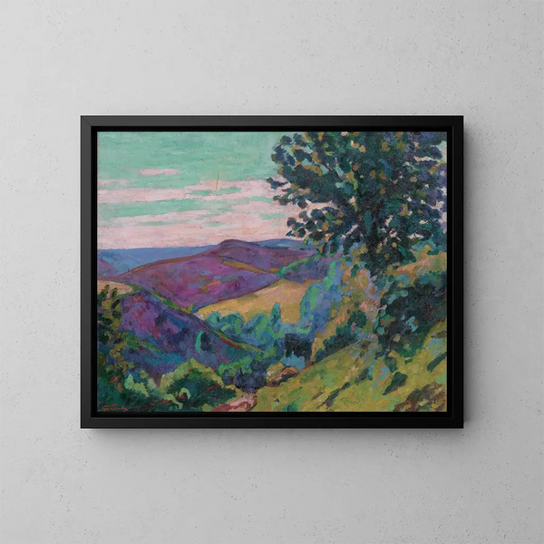 Landscape Painting of Crozant - Armand Guillaumin — framed artwork on a wall