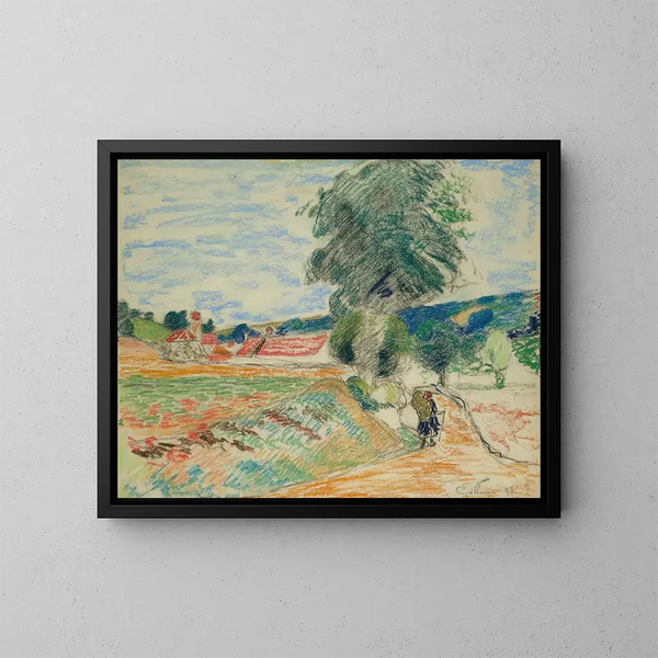 Landscape of Île-de-France - Armand Guillaumin — framed artwork on a wall