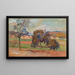 Landscape wooded painting - Armand Guillaumin — framed artwork on a wall