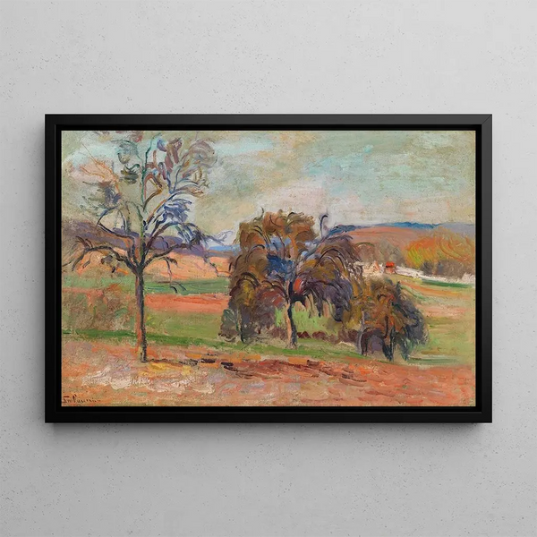 Landscape wooded painting - Armand Guillaumin — framed artwork on a wall