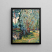 Landscape painting of a wooded pond - Armand Guillaumin — framed artwork on a wall