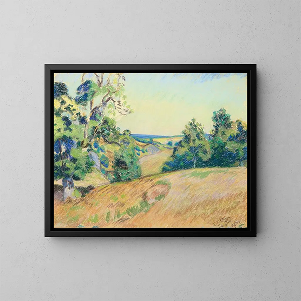 Landscape Painting of Crozant - Armand Guillaumin — framed artwork on a wall