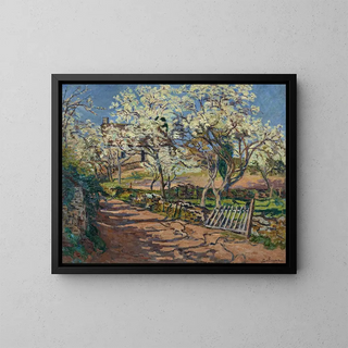 Spring Landscape Painting - Armand Guillaumin — framed artwork on a wall