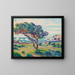 Landscape of the South seen from Le Brusc - Armand Guillaumin — framed artwork on a wall