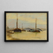 Péniches sur la Seine - Armand Guillaumin — framed artwork on a wall