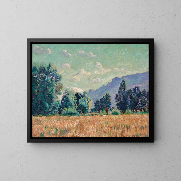 Pontcharra, Isère Valley, Mount Granier in the background - Armand Guillaumin — framed artwork on a wall