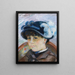 Portrait of a Young Woman - Armand Guillaumin — framed artwork on a wall