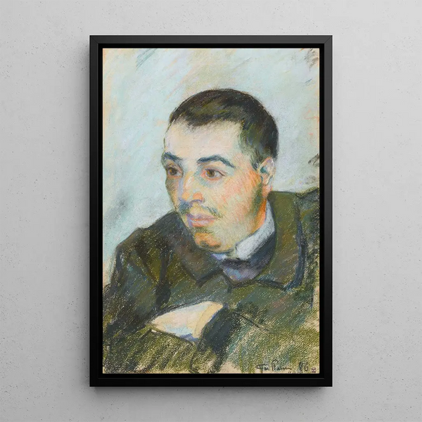 Portrait Painting of a Man - Armand Guillaumin — framed artwork on a wall