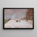 Quai Saint-Bernard under the snow, Paris - Armand Guillaumin — framed artwork on a wall