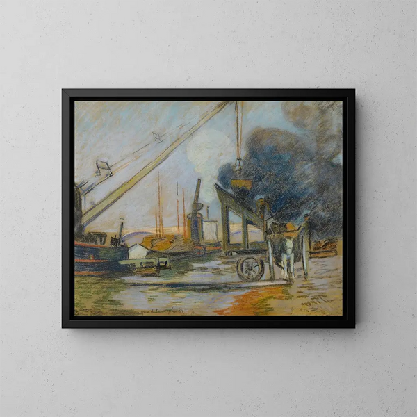 Quai de la Rape, Paris - Armand Guillaumin — framed artwork on a wall