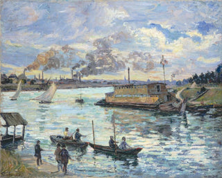 River Scene Painting - Armand Guillaumin — artwork view