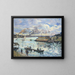 River Scene Painting - Armand Guillaumin — framed artwork on a wall