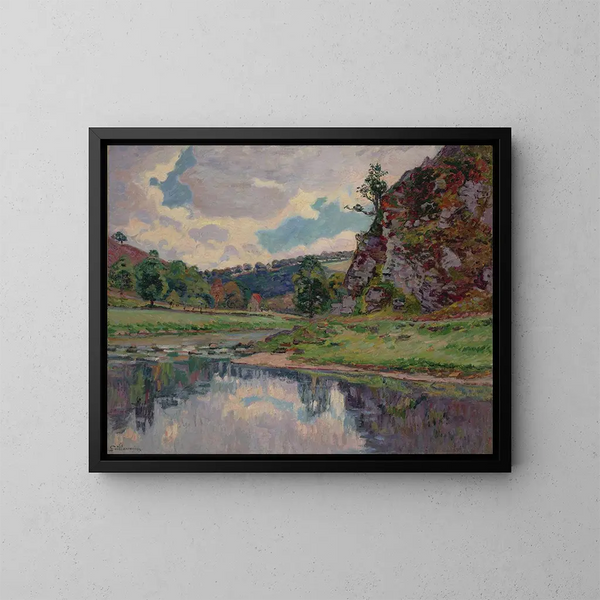 Rochers de Genetins sur Creuse - Armand Guillaumin — framed artwork on a wall