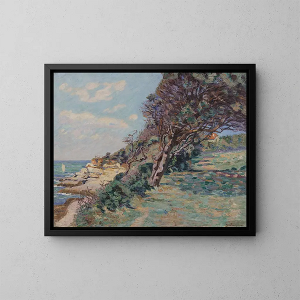 Saint-Palais, la Pointe de la Douane, août 92, 10 heures du matin - Armand Guillaumin — framed artwork on a wall