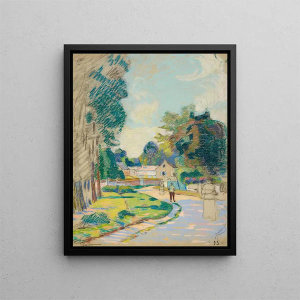a street in Île-de-France - Armand Guillaumin — framed artwork on a wall
