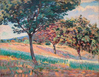 Orchard at the edge of a forest in Saint-Chéron - Armand Guillaumin — artwork view