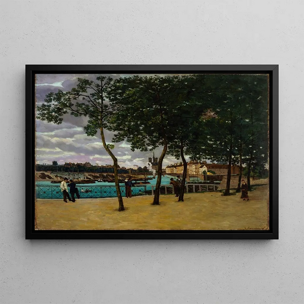 View of the Seine Paris - Armand Guillaumin — framed artwork on a wall