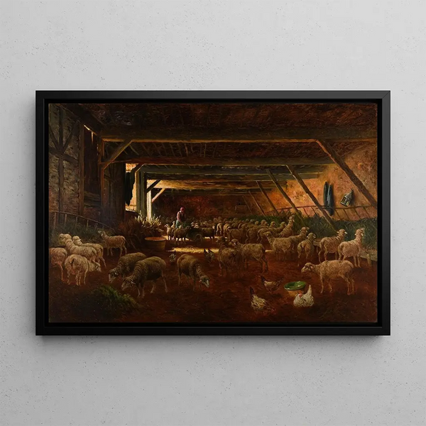 Bergerie champenoise Painting - Armand Gury — framed artwork on a wall