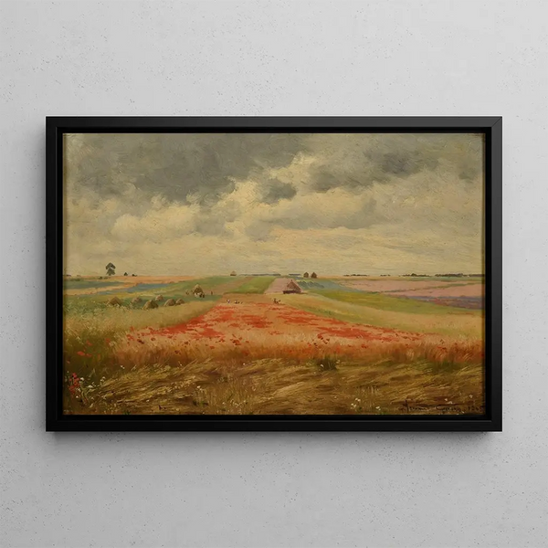 Champ d'Orge et de Coquelicots, Pontgivart - Armand Gury — framed artwork on a wall