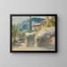 Mediterranean Garden Scene Painting - Armand Point — framed artwork on a wall