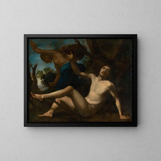 Embroiderer - Armin Glatter — framed artwork on a wall
