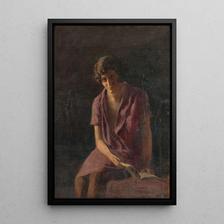 Reproduction of the painting Girl with a Book - Armin Glatter