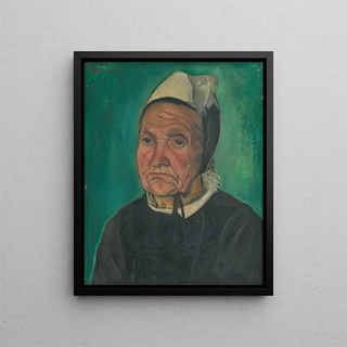 Breton woman head - Armin Stern — framed artwork on a wall