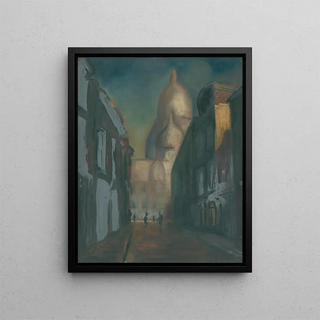 Sacred Heart Painting - Armin Stern — framed artwork on a wall