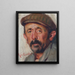 Portrait of a Man - Arnaldo Castrovillari — framed artwork on a wall