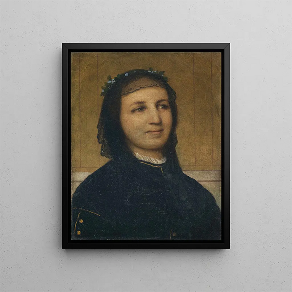 Portrait of Margaretha Antoinette Mühly-Schermar - Arnold Böcklin — framed artwork on a wall