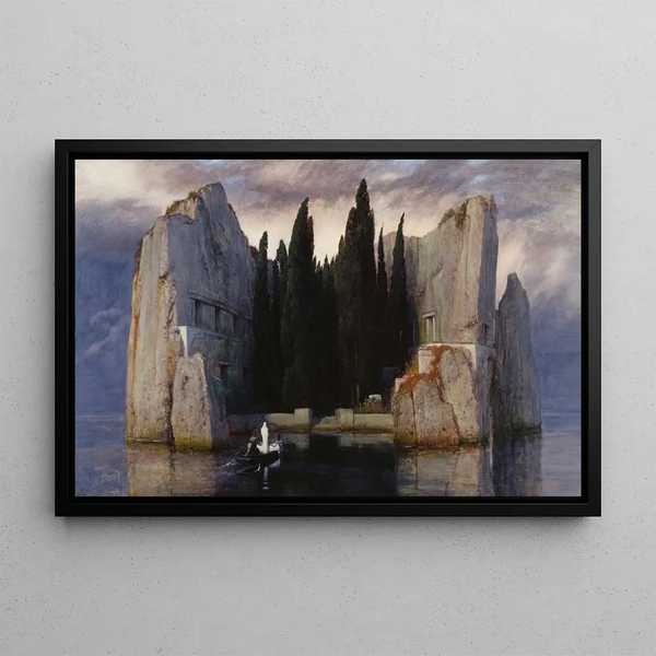 L'Île des morts III - Arnold Böcklin — framed artwork on a wall