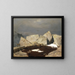 High mountain landscape painting with chamois - Arnold Böcklin — framed artwork on a wall