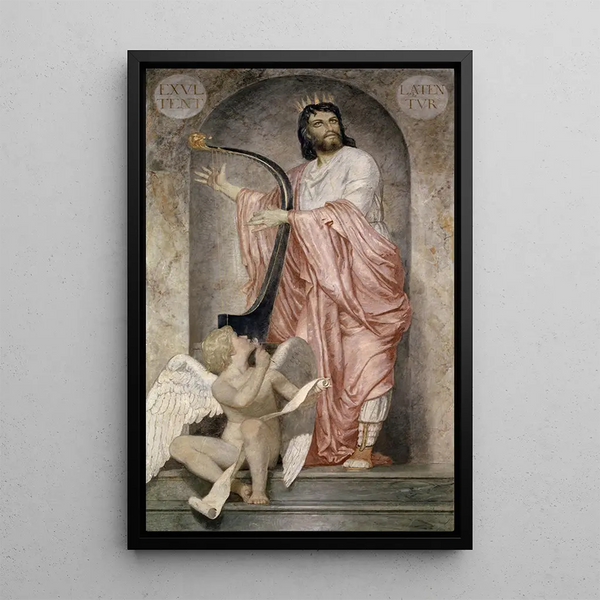 King David - Arnold Böcklin — framed artwork on a wall