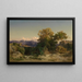 Landscape in the Roman countryside - Arnold Böcklin — framed artwork on a wall